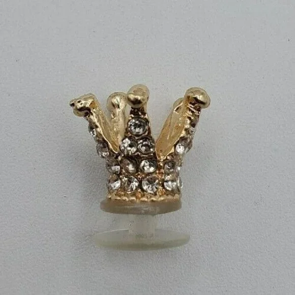 7 Pieces Bling Croc Charms, Barbie Luxury Rhinestones in Gold, white & Black - Picture 9 of 10